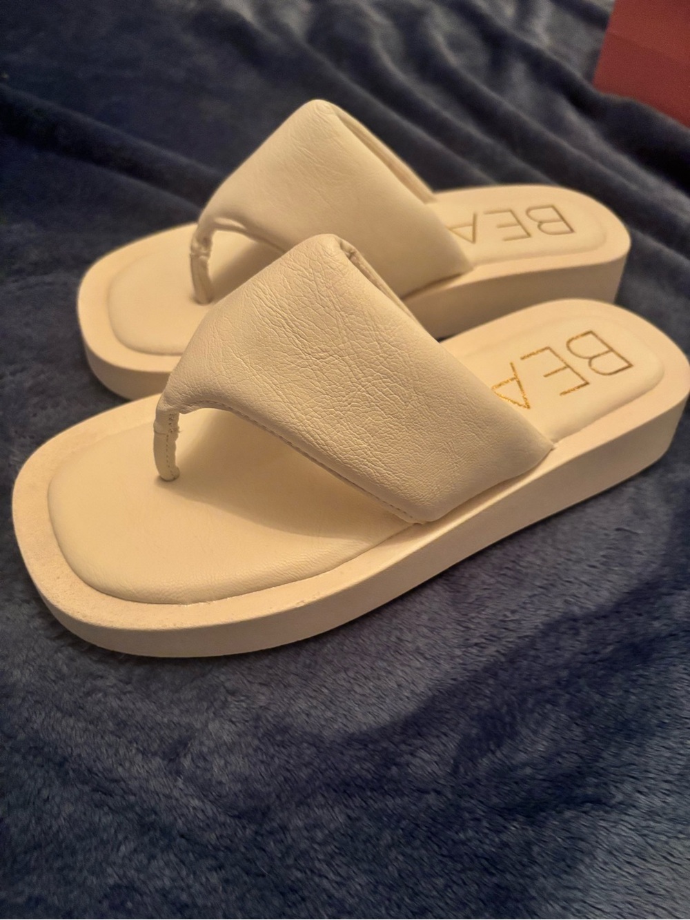 Faux leather white Sandal